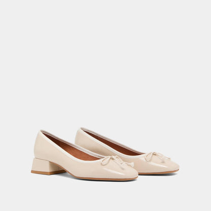 Ballerines Dybil Vernis Plisse Ecru