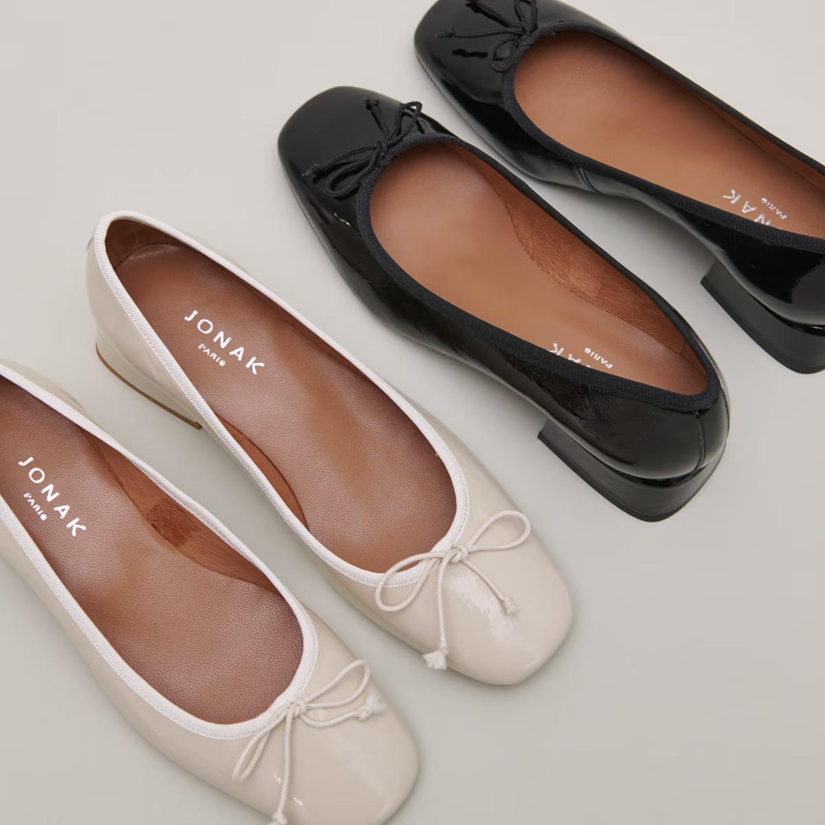 Ballerines Dybil Vernis Plisse Ecru