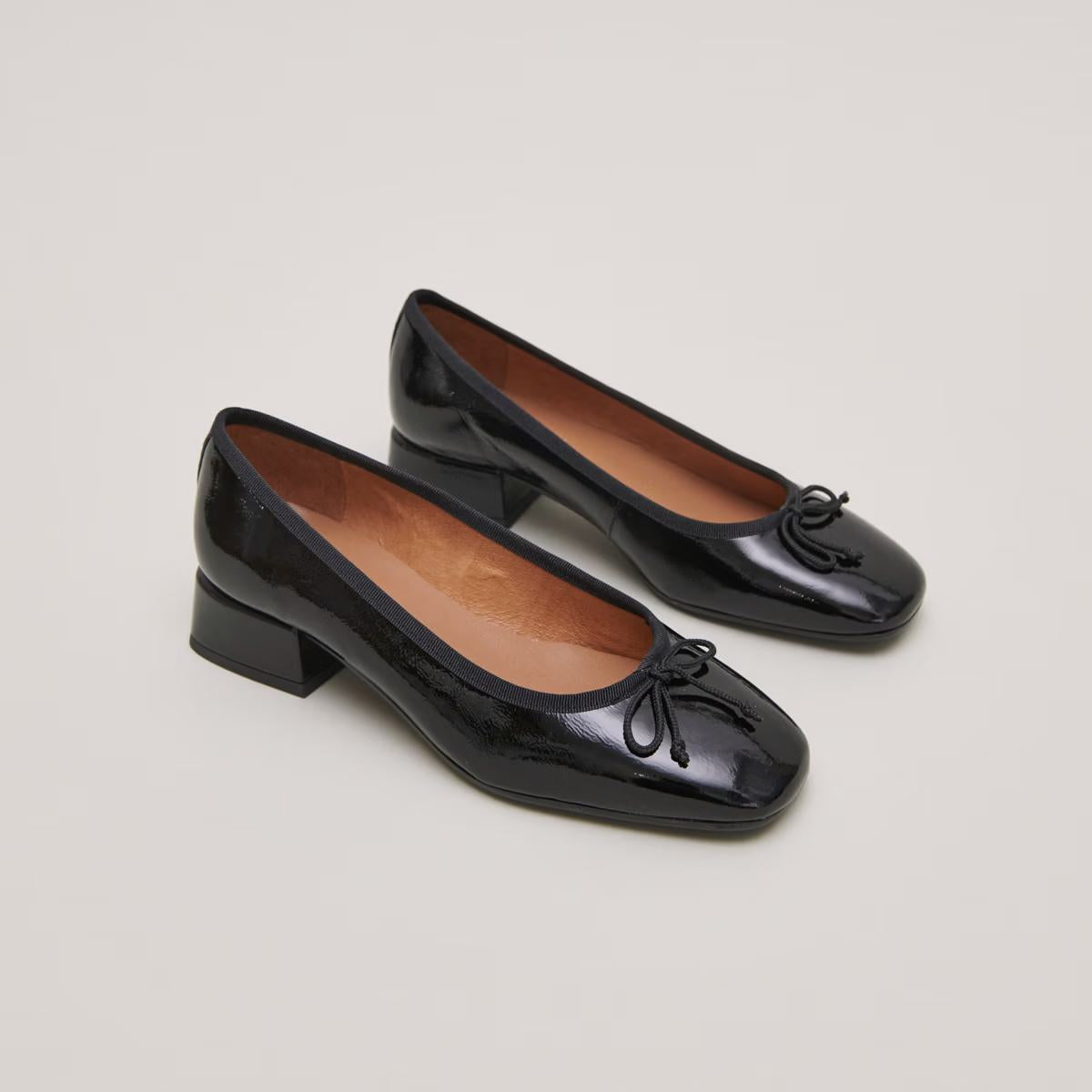 Ballerines Dybil Vernis Plisse Noir