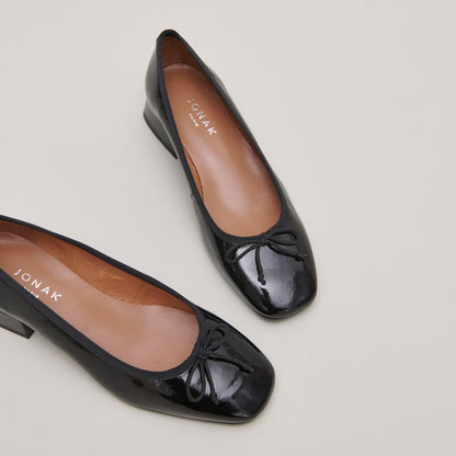 Ballerines Dybil Vernis Plisse Noir