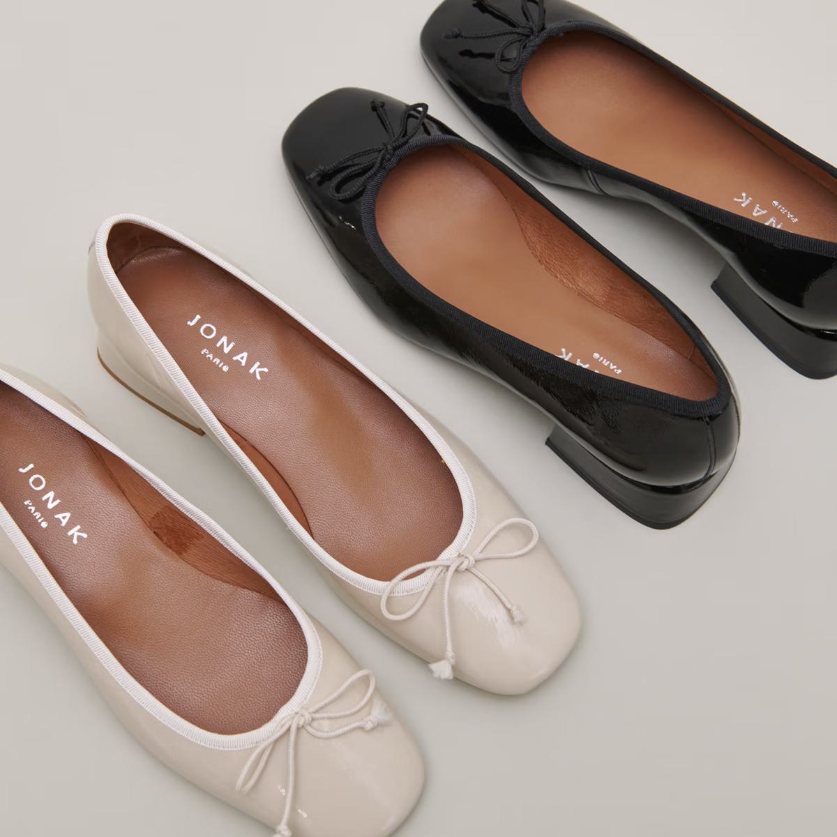 Ballerines Dybil Vernis Plisse Noir