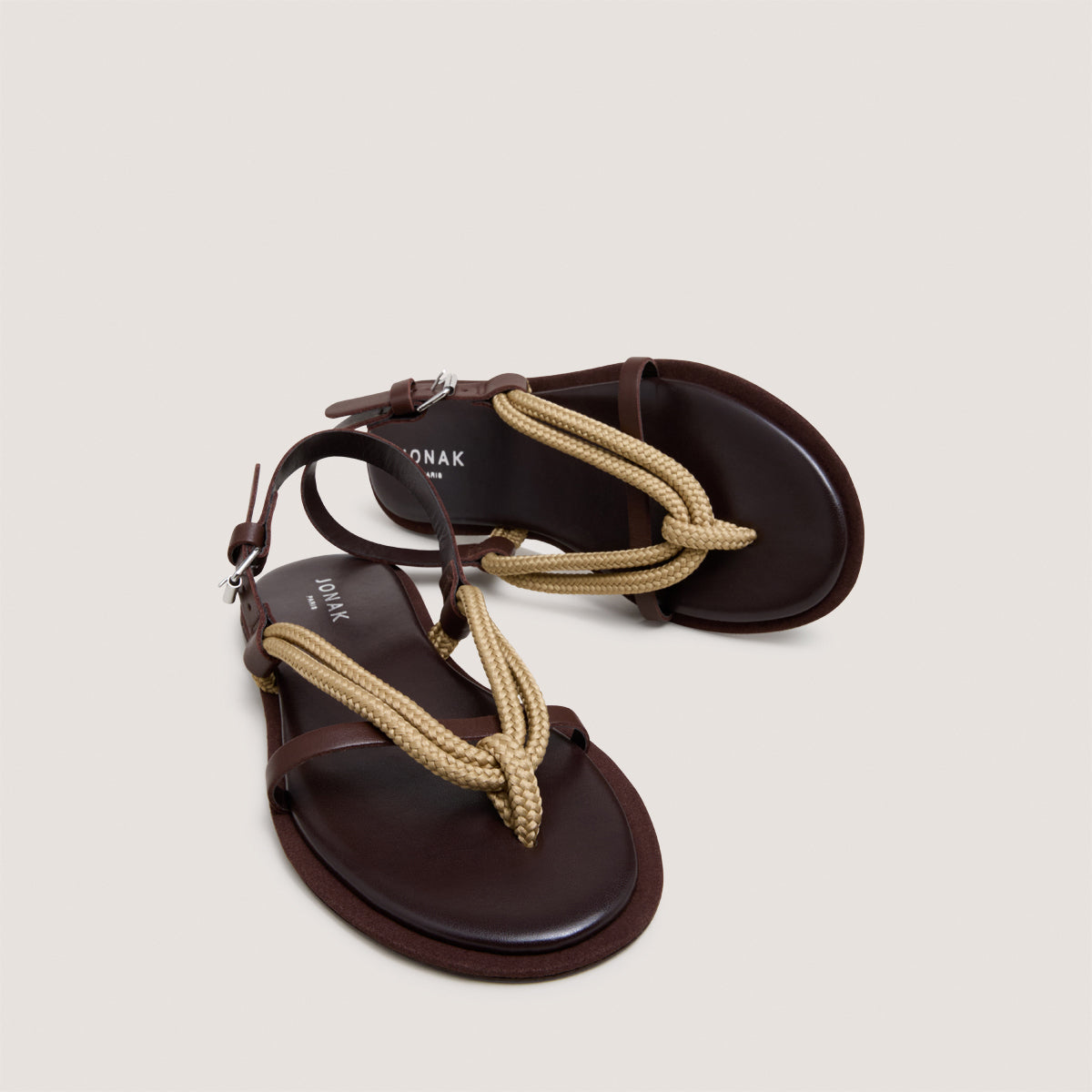 Plagettes Emeline Cuir Cacao