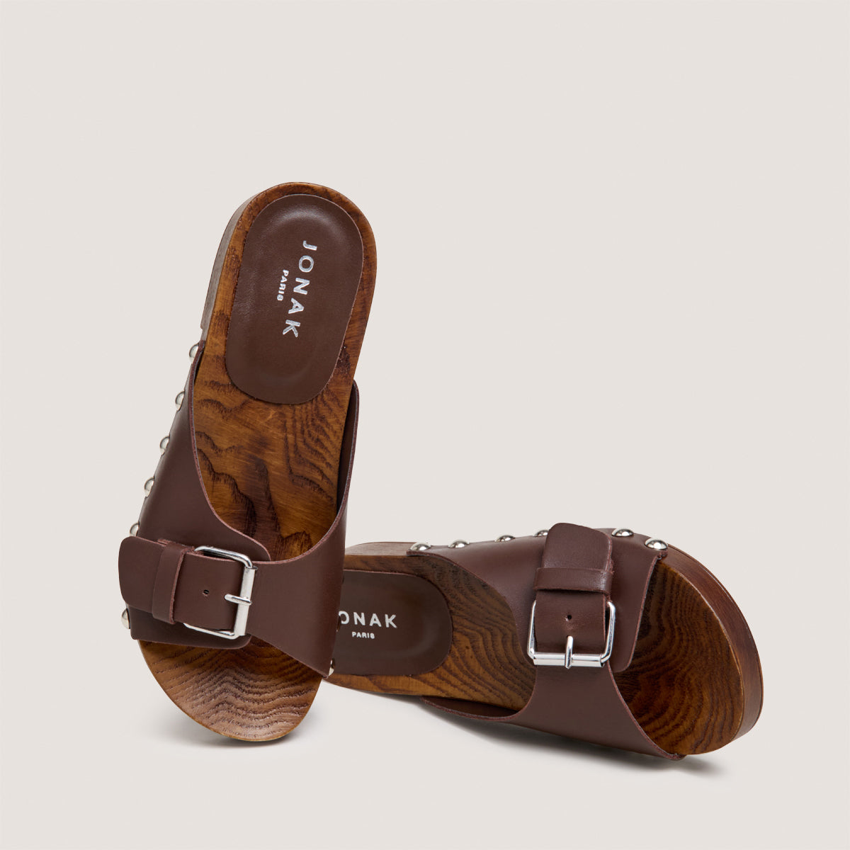 Mules Enora Cuir Cacao