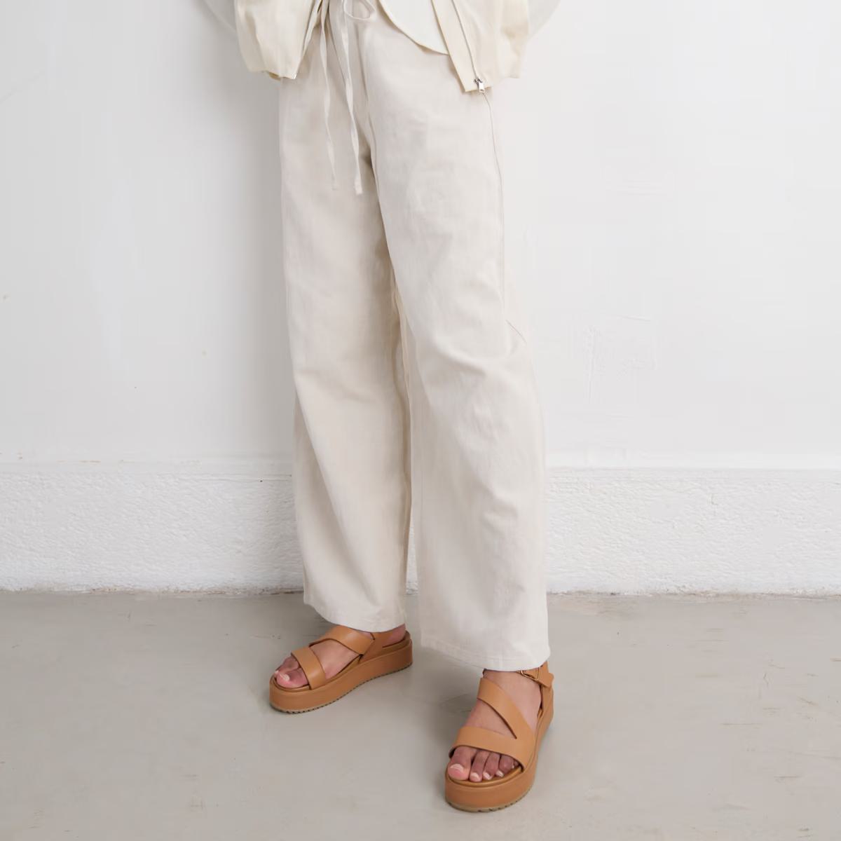 Sandales Isaure Cuir Camel