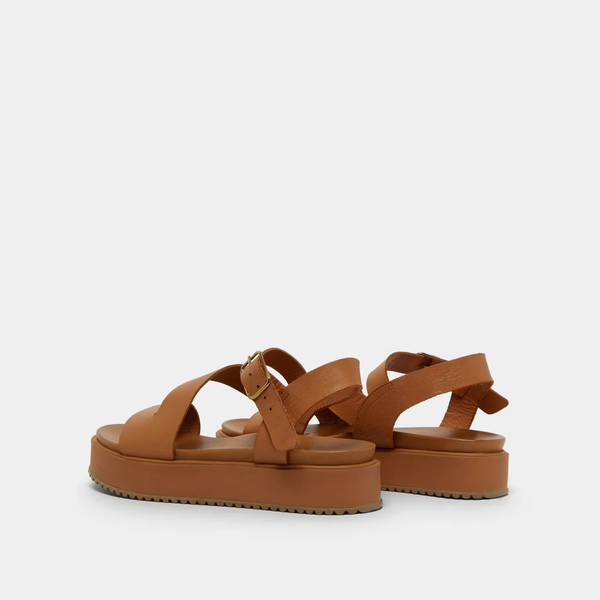 Sandales Isaure Cuir Camel
