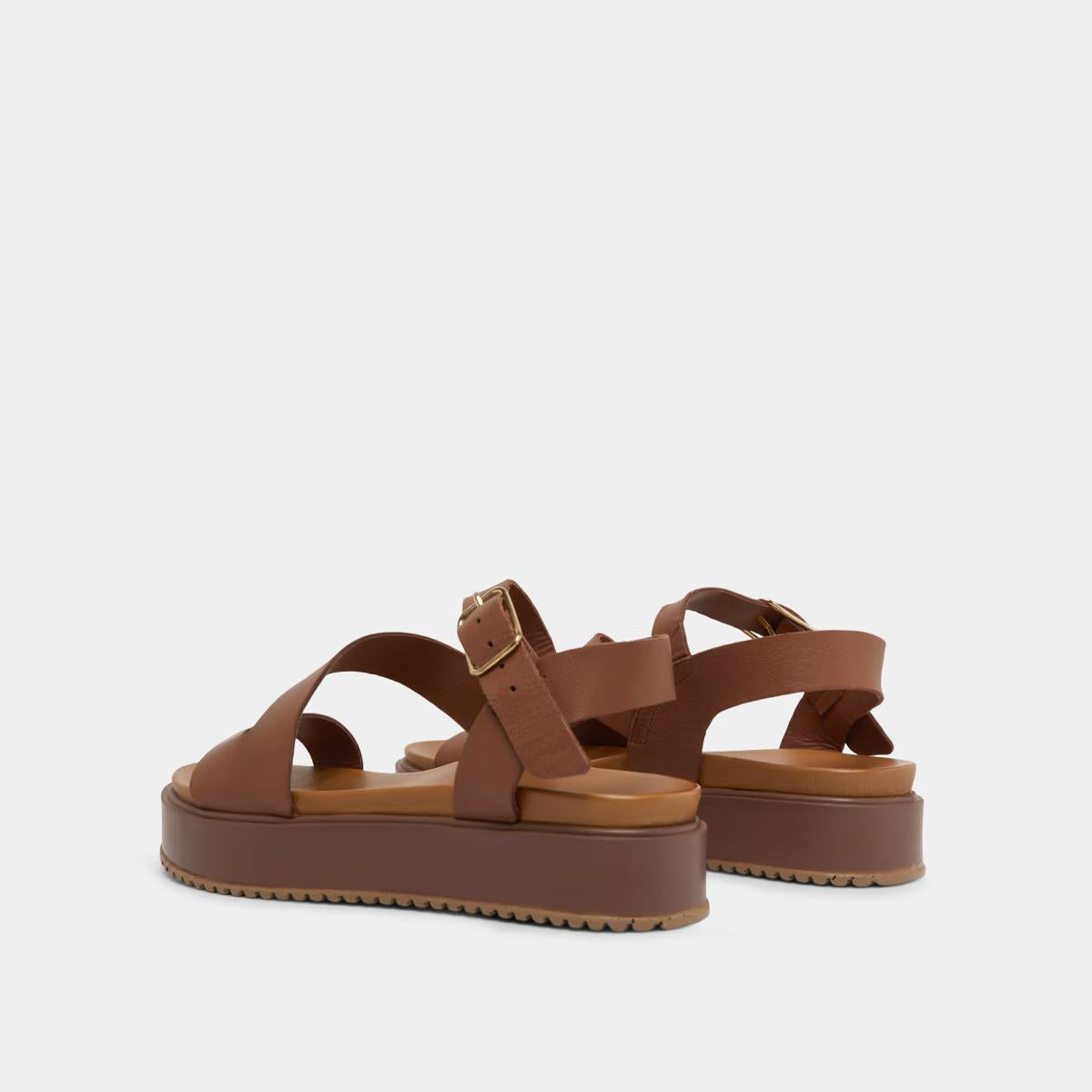 Sandales Isaure Cuir Marron