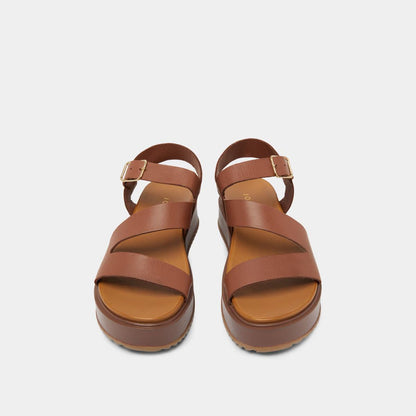 Sandales Isaure Cuir Marron