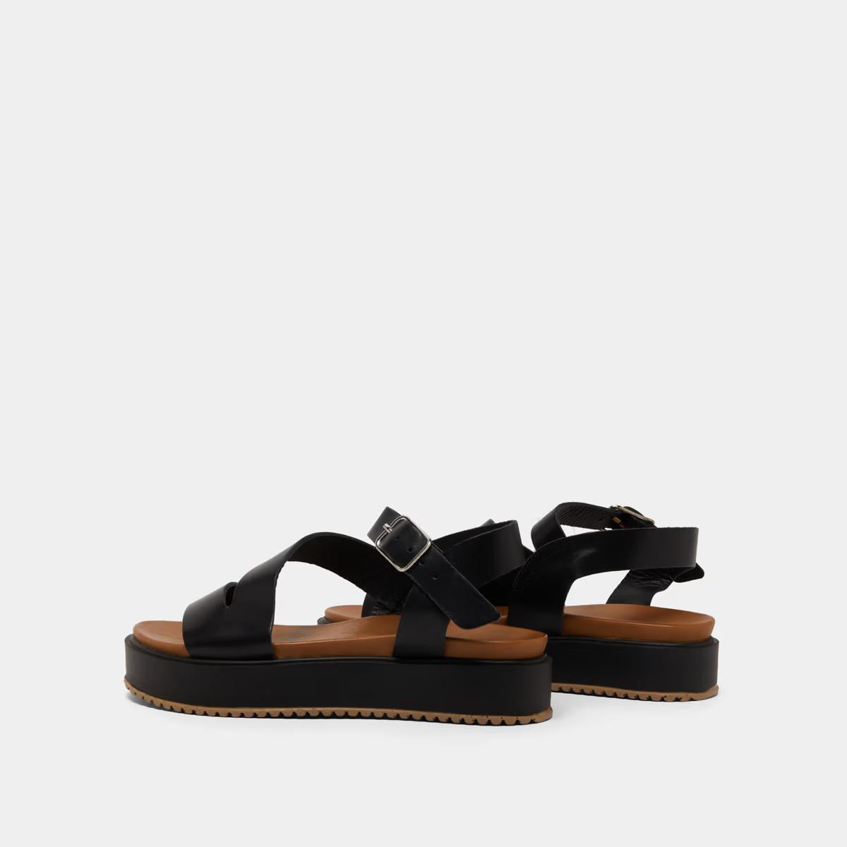 Sandales Isaure Cuir Noir