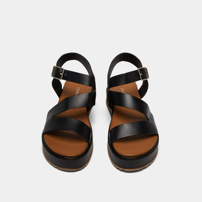 Sandales Isaure Cuir Noir