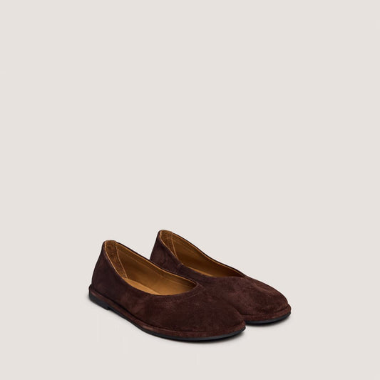 Jonak Women's Janice Ballerinas in Tobacco Split Leather - Tabac Brown Marron