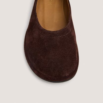 Jonak Women's Janice Ballerinas in Tobacco Split Leather - Tabac Brown Marron