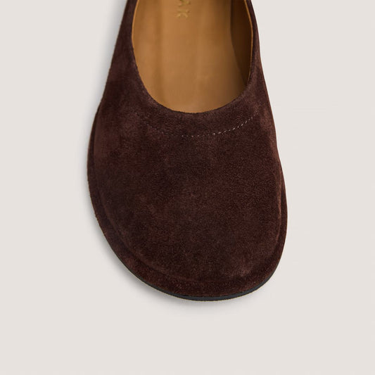 Jonak Women's Janice Ballerinas in Tobacco Split Leather - Tabac Brown Marron