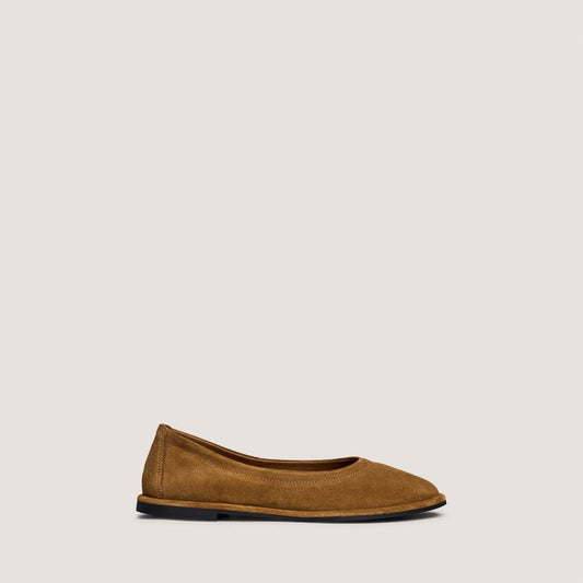 Jonak Women's Janice Ballerinas in Tobacco Split Leather -  Brown Tabac