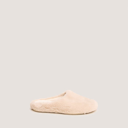 Jonak | Jude Fluffy Slippers - Textile Upper Beige