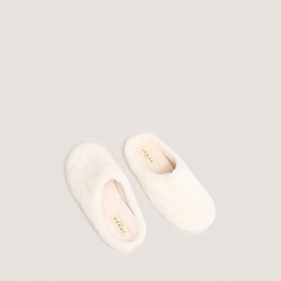Chaussons Jude Fluffy Ecru