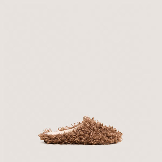 Jonak | Judie Fluffy Slippers - Hazelnut Noisette