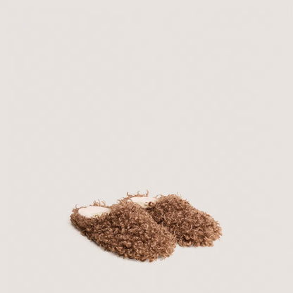 JONAK | Judie Fluffy Slippers - Hazelnut Noisette