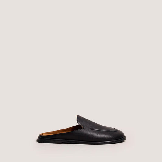 Jonak Women's Leather Loafers Moccasins - Smooth Black Leather Flat Shoes Noir