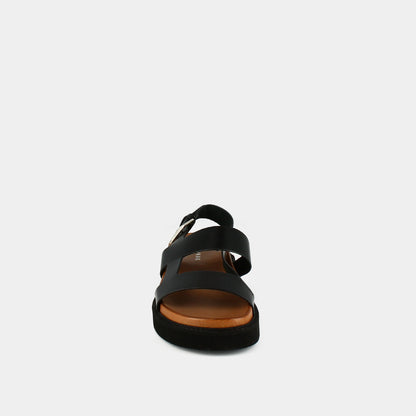 Sandales Lagune Cuir Glace Noir