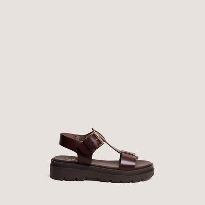 Sandales Lisbonne Cuir Marron