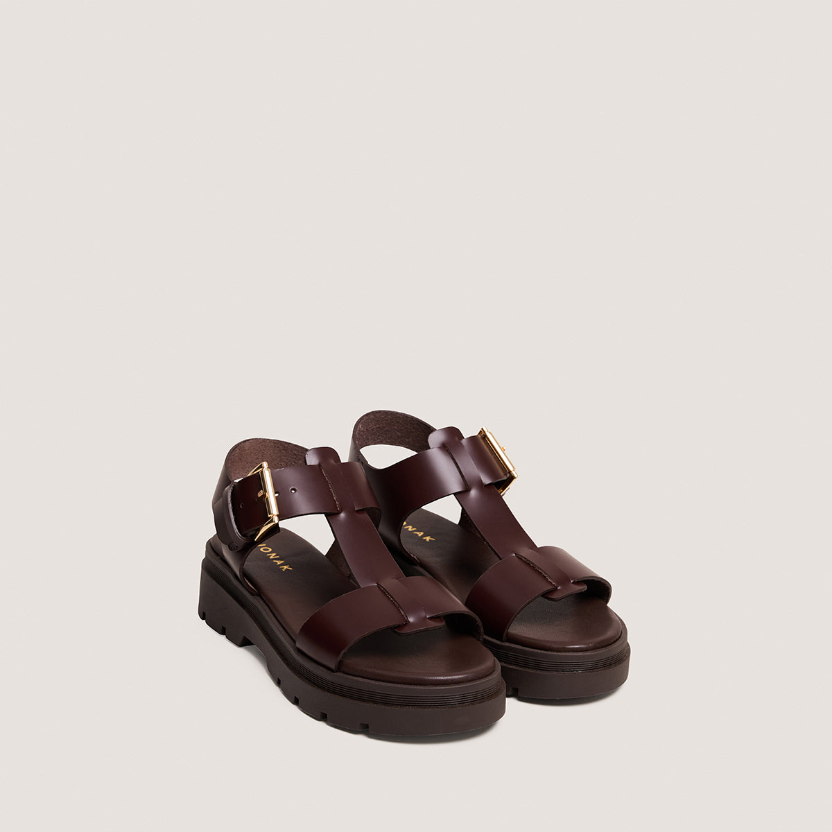 Sandales Lisbonne Cuir Marron