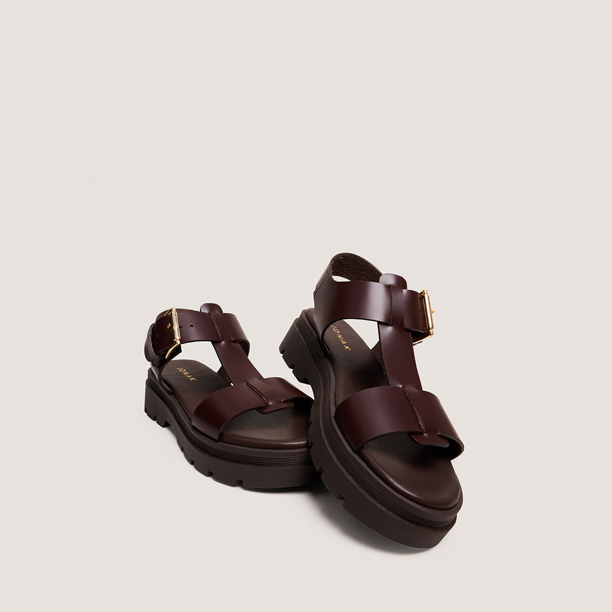 Sandales Lisbonne Cuir Marron