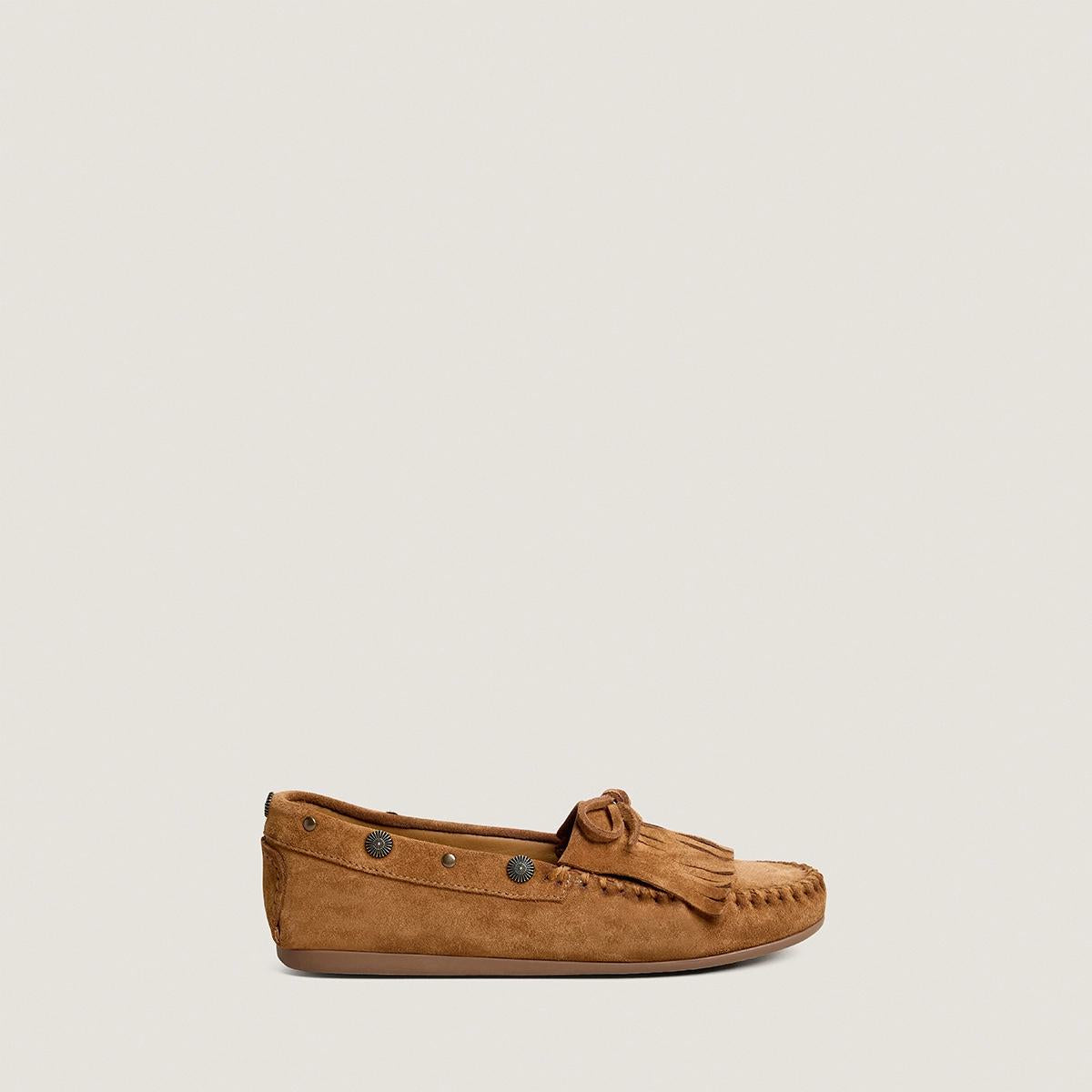 Women's Louison Moccasins Croute Leather - Cognac