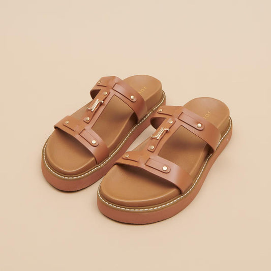 Sandales Luana Cuir Glace Cognac