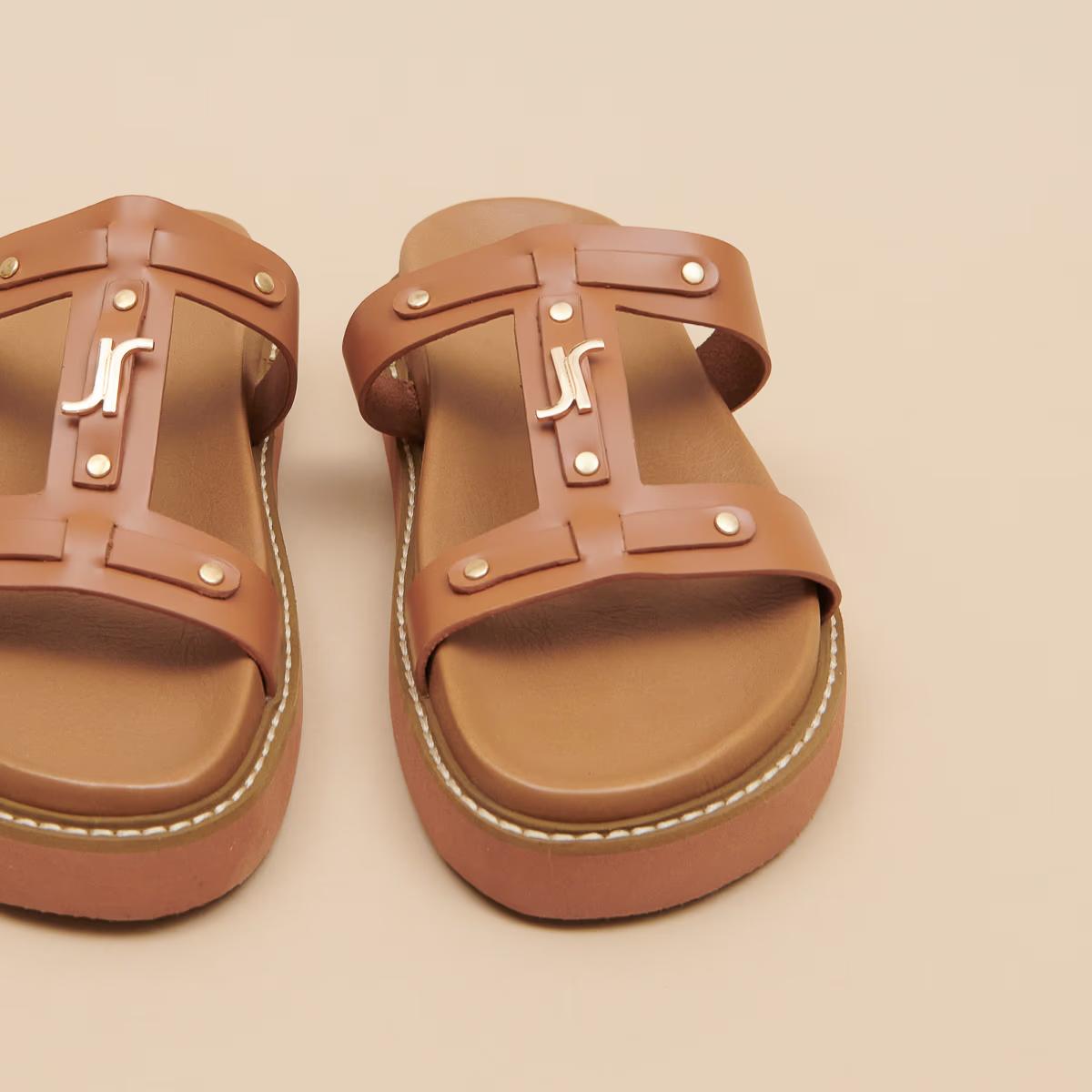 Sandales Luana Cuir Glace Cognac