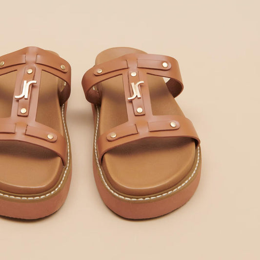 Sandales Luana Cuir Glace Cognac