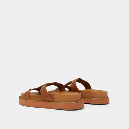 Sandales Luana Cuir Glace Cognac