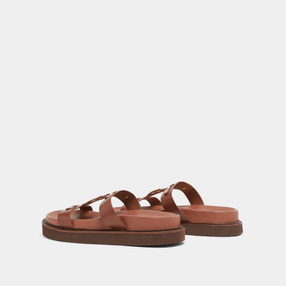 Sandales Luana Cuir Glace Marron