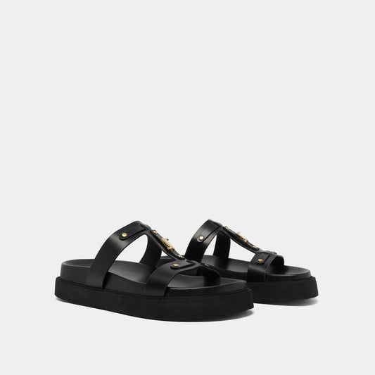 Sandales Luana Cuir Glace Noir
