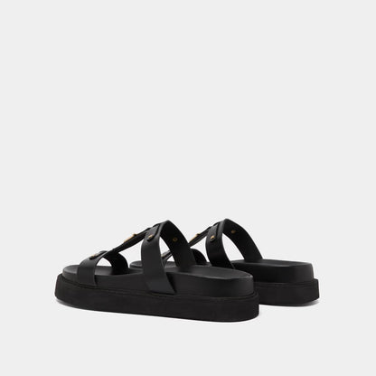 Sandales Luana Cuir Glace Noir