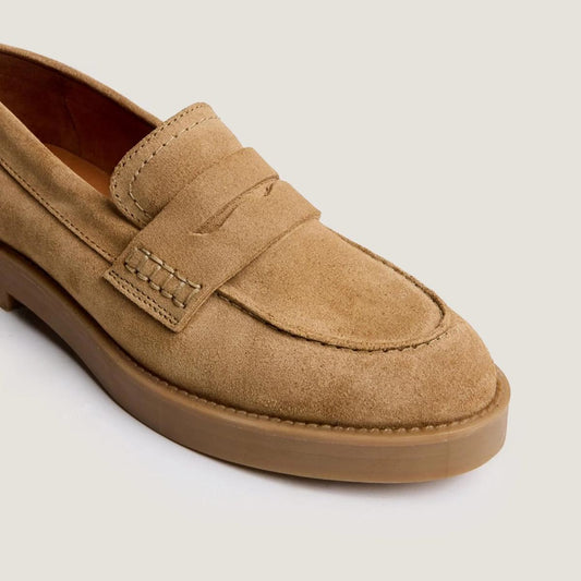 Women Moccasins Croute Leather Calfskin Smooth - Taupe