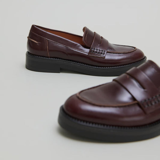 Mocassins Mirna Cuir Souple Marron