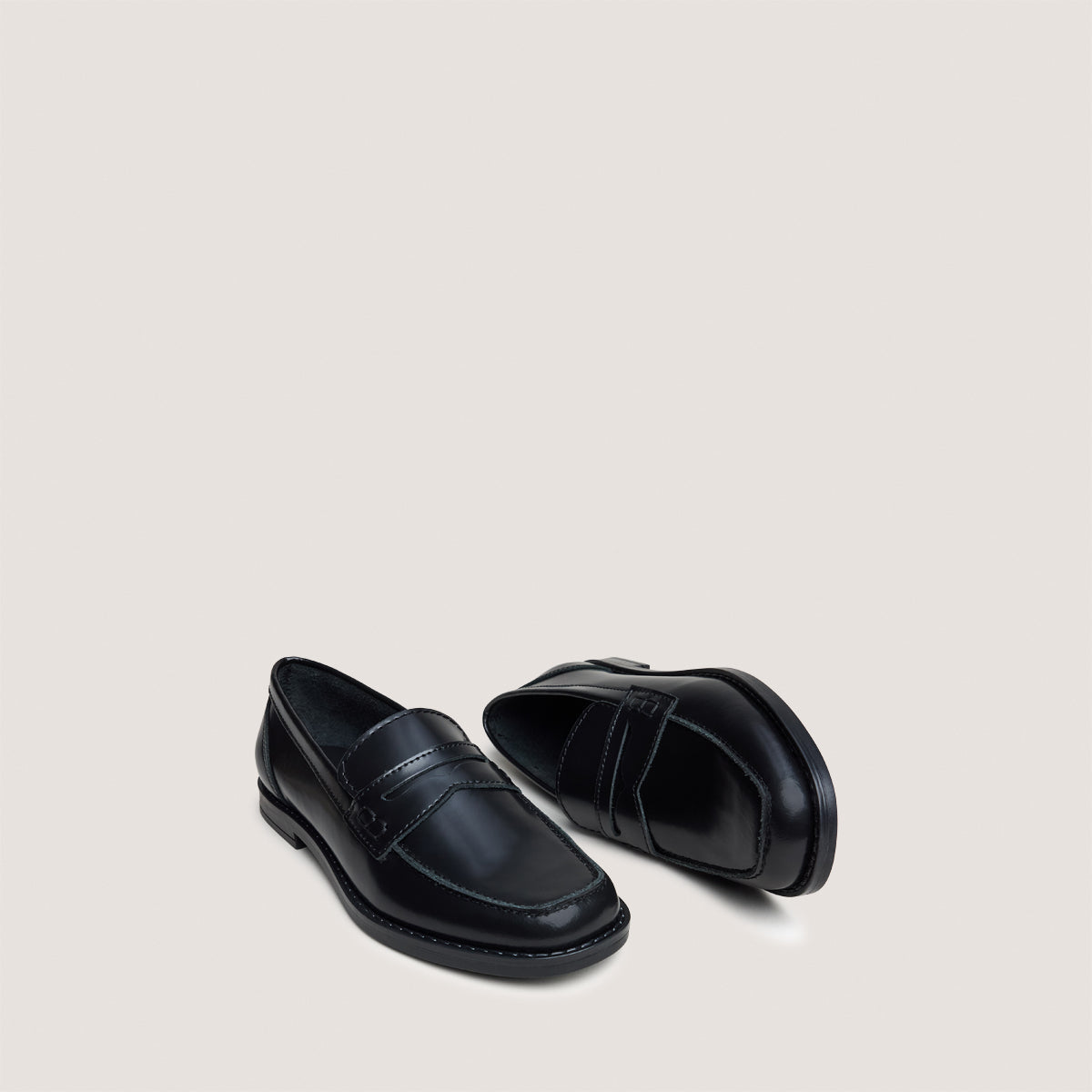 Mocassins Naomie Cuir Glace Noir