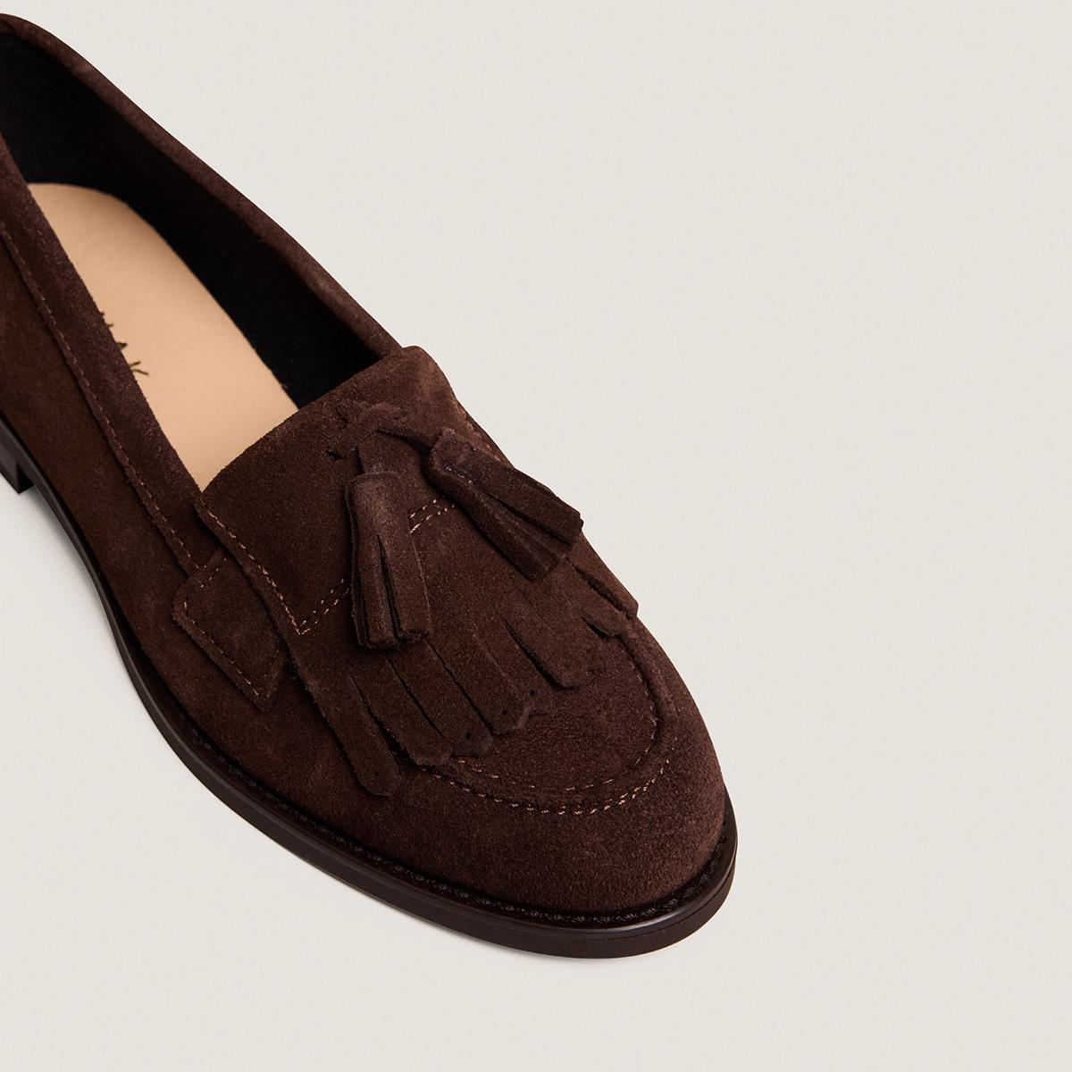 Mocassins Nelle Croute Marron-Fonce