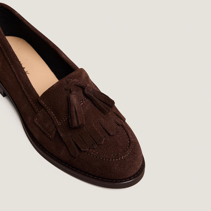 Mocassins Nelle Croute Marron-Fonce