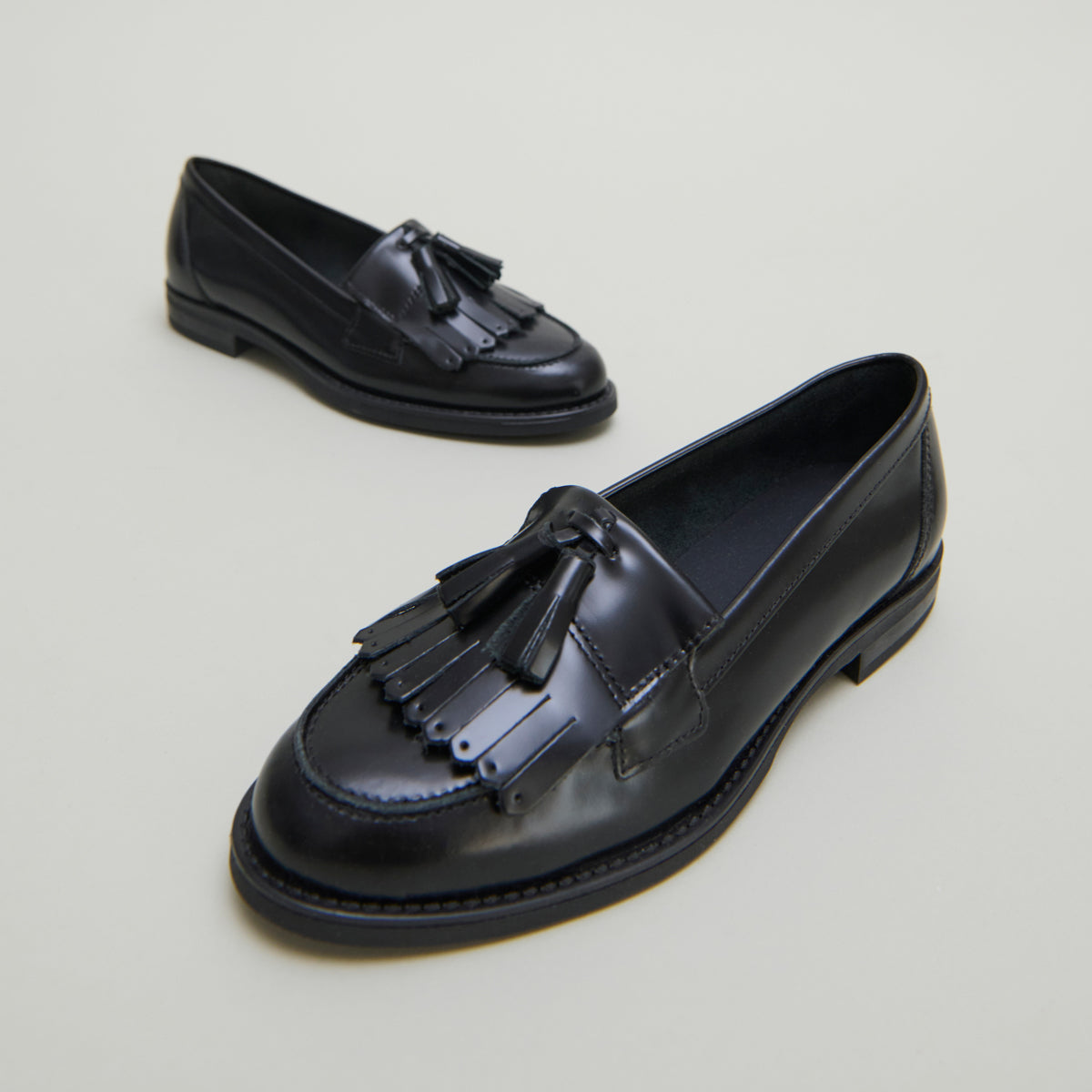 Mocassins Nelle Cuir Glace Noir