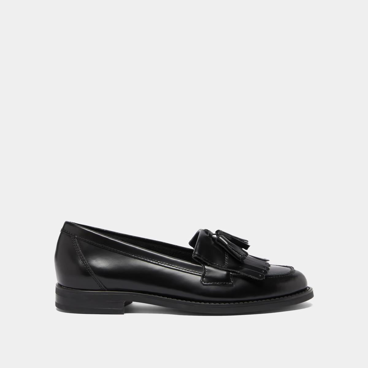 Mocassins Nelle Cuir Glace Noir