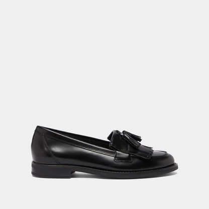 Mocassins Nelle Cuir Glace Noir