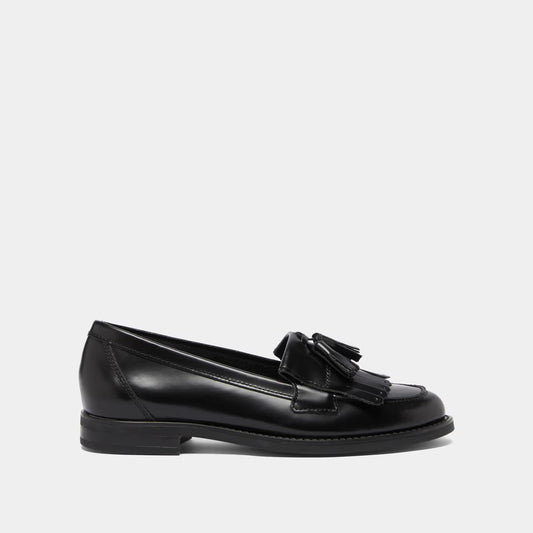 Mocassins Nelle Cuir Glace Noir