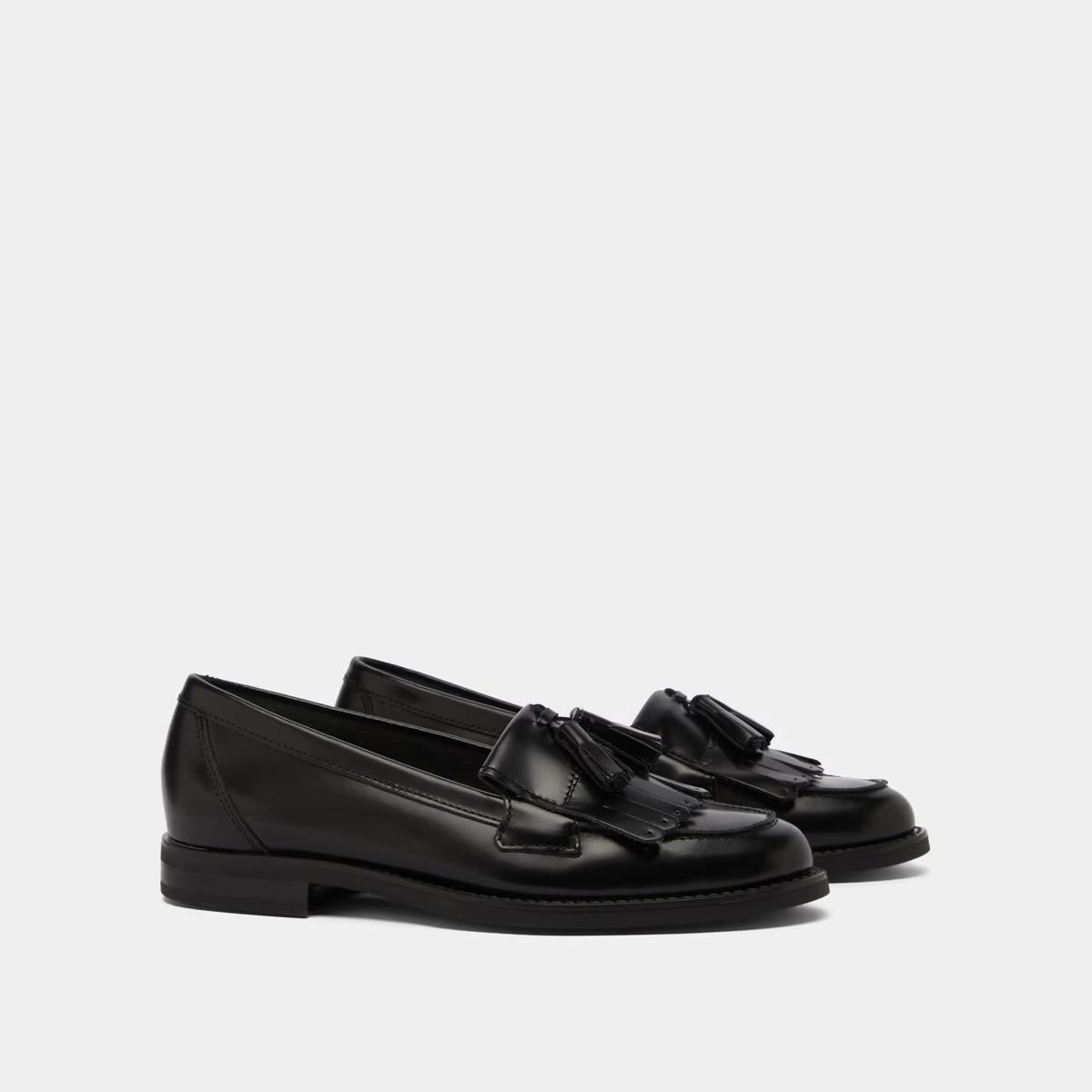 Mocassins Nelle Cuir Glace Noir