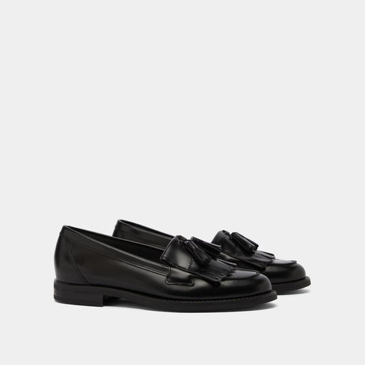 Mocassins Nelle Cuir Glace Noir