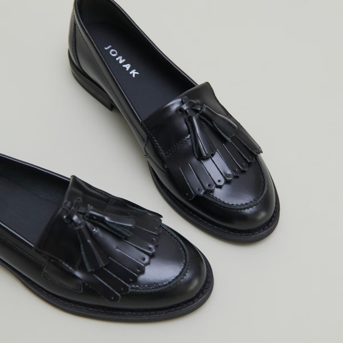 Mocassins Nelle Cuir Glace Noir