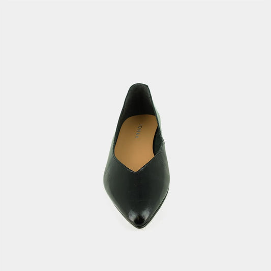 Ballerines Noemie Vernis Plisse Noir