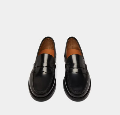 Mocassins Odelya Cuir Glace Noir