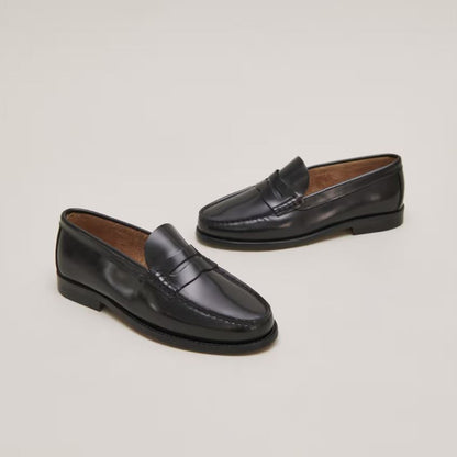 Mocassins Odelya Cuir Glace Noir