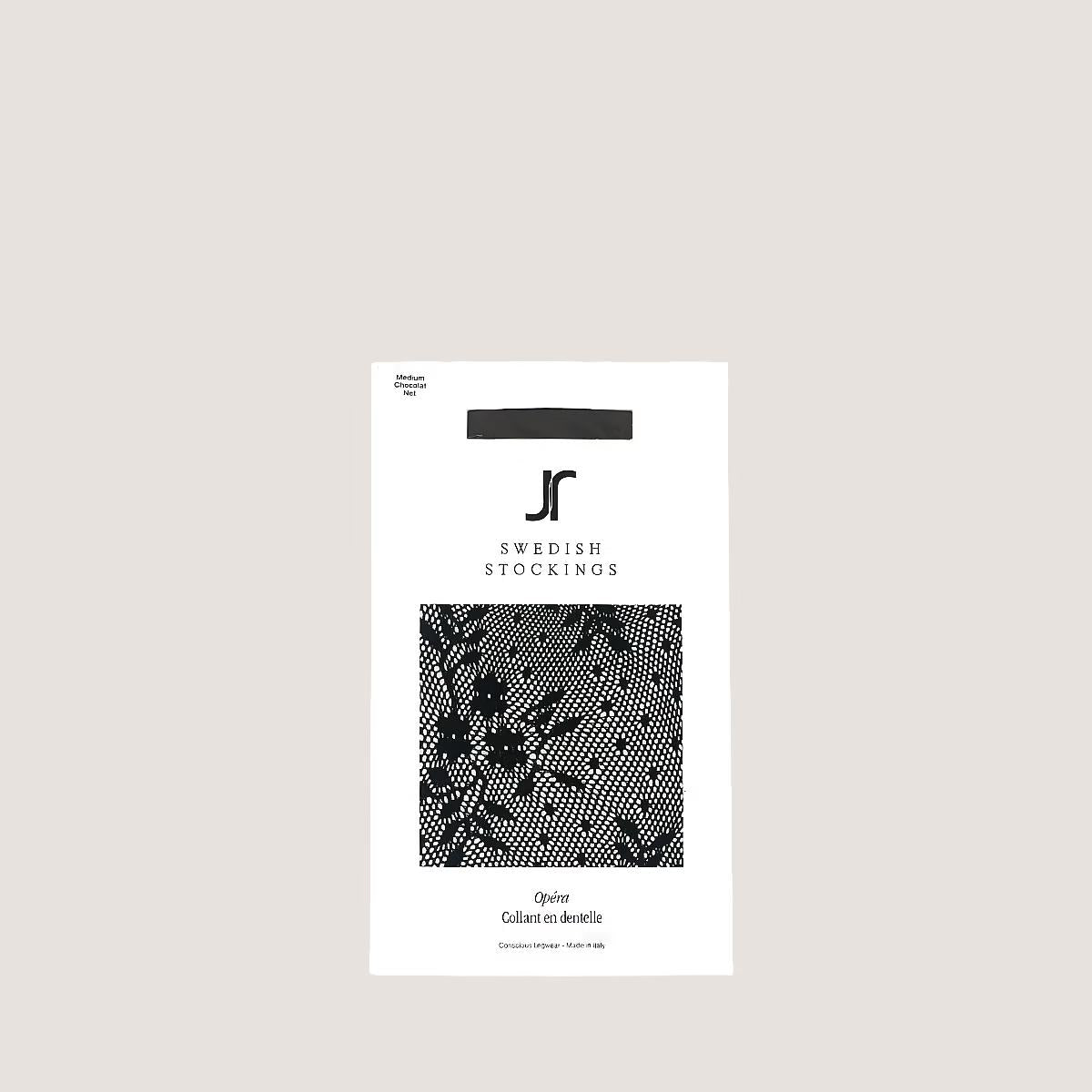 Collant Swedish Opera Dentelle Chocolat